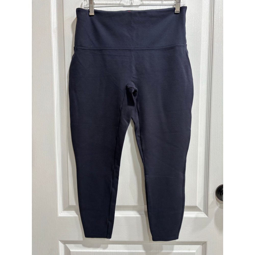 SPANX Smooth Perfect Fit Ponte Petite Leggings, Navy, Women’s Large